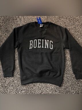 Boeing Men's Black Crewneck Sweatshirt